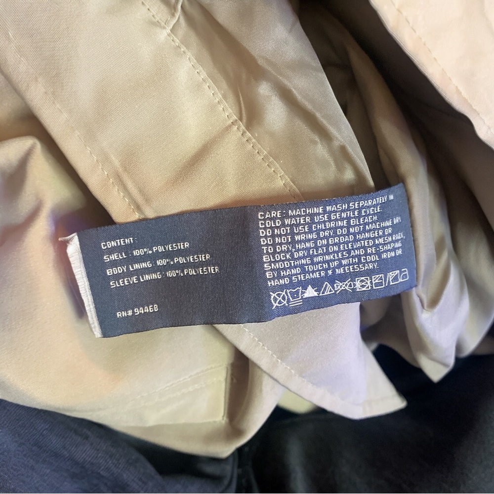 Perry Ellis Portfolio Poly Tech Harrington Jacket Khaki Beige XL - Picture 4 of 6